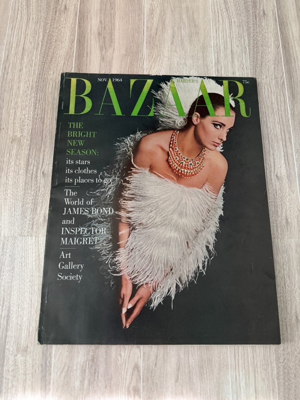 Harper's Bazaar Vintage Magazine Cover - November 1964